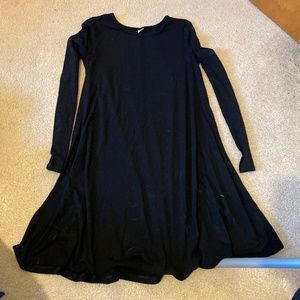 Long sleeve black dress